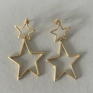 Madewell gold star earrings